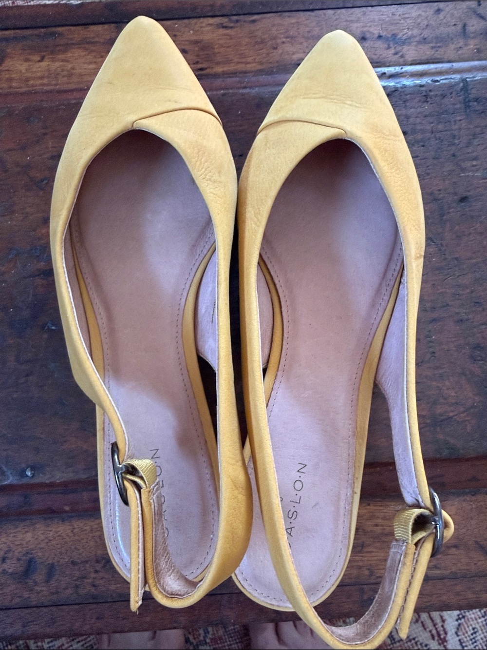 Caslon yellow suede leather Slingback Flats size 8 - Picture 4 of 6